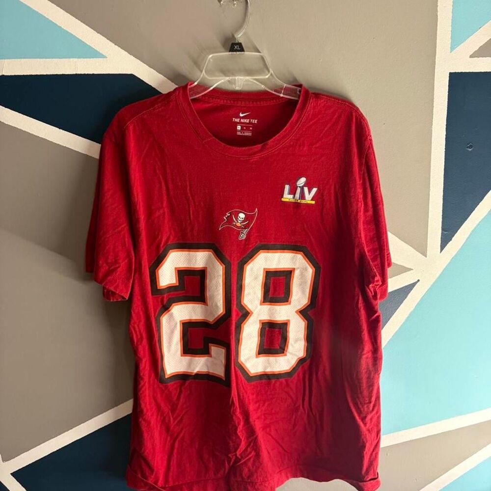 Bucs Leonard Fournette Nike Men's Red T-shirt